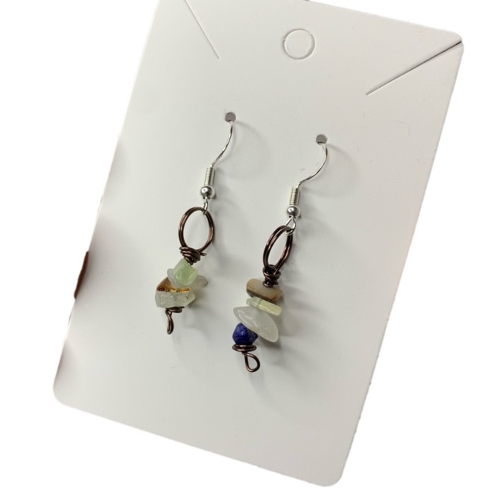 Neutral crystal earrings